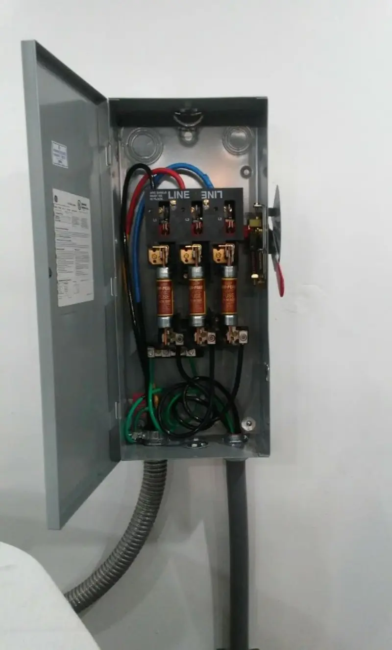 Three-phase disconnect switch installed for Electrical Wiring & Rewiring in Monroeville